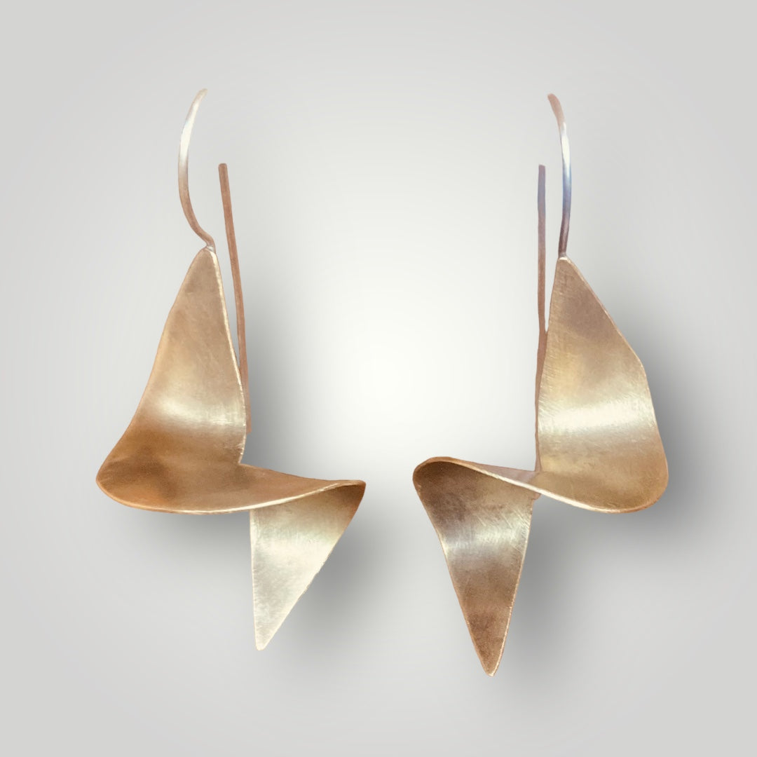 Continuum Earrings Brass and Silver